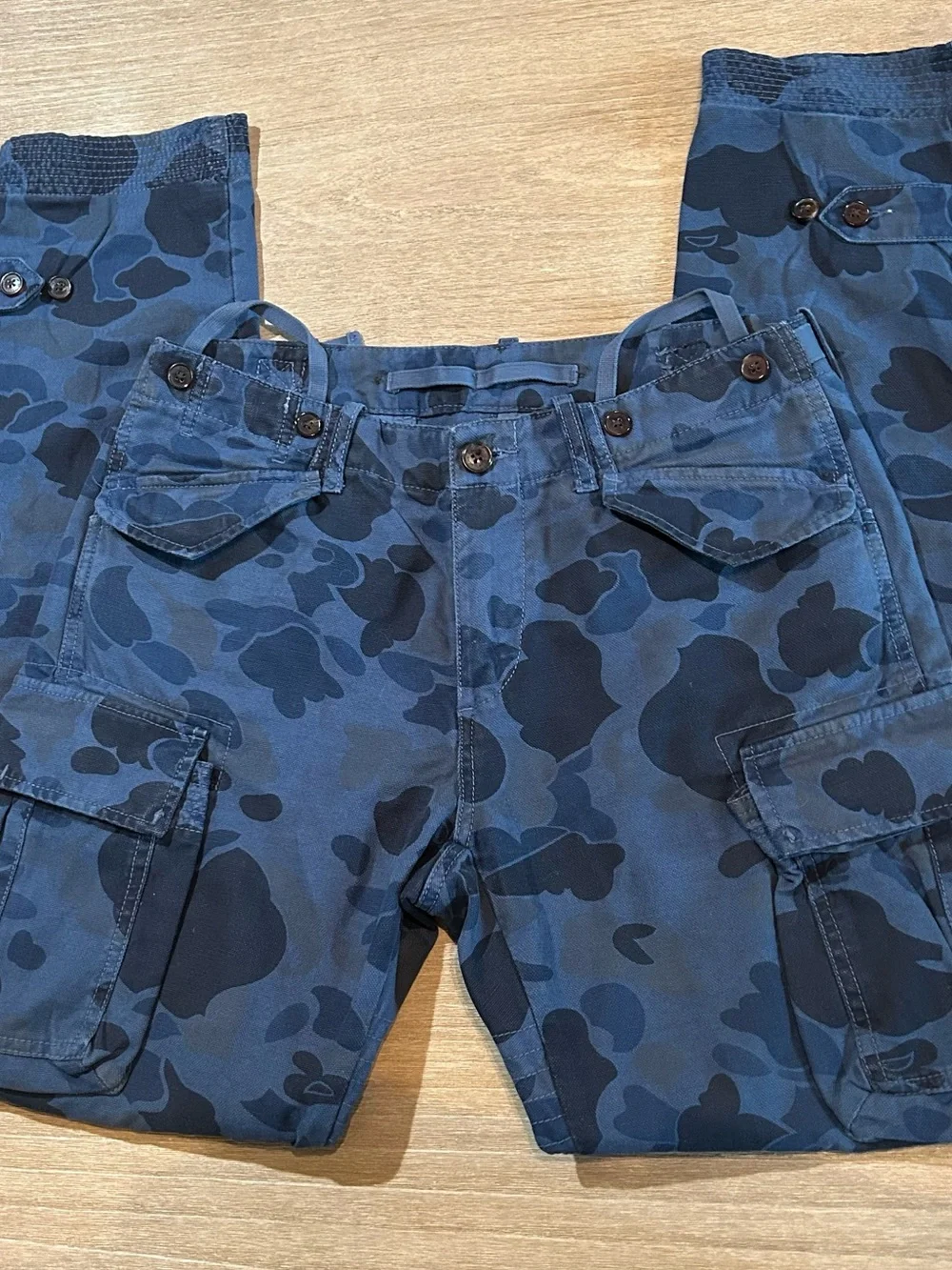 Gant x Michael Bastian Blue Clouds Camo Cargo Pants - W30 L32 (Slim Fit)